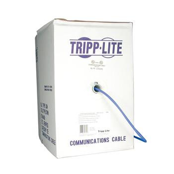 Tripp Lite by Eaton Cat5e 350 MHz Stranded-Core UTP PVC Bulk Ethernet Cable, Blue, TAA, 1000&#39;
