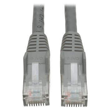 Tripp Lite by Eaton CAT6 Snagless Molded Patch Cable, 1 ft, Gray