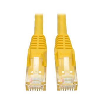 Tripp Lite by Eaton Cat6 Gigabit Snagless Molded UTP Ethernet Cable, RJ45 M/M, Yellow, 1&#39;