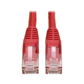 Tripp Lite by Eaton Cat6 Gigabit Snagless Molded UTP Ethernet Cable, RJ45 M/M, Red, 2&#39;