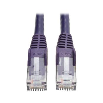 Tripp Lite by Eaton Cat6 Gigabit Snagless Molded UTP Ethernet Cable, RJ45 M/M, Purple, 7&#39;