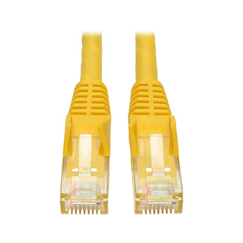 Tripp Lite by Eaton Cat6 Gigabit Snagless Molded (UTP) Ethernet Cable (RJ45 M/M), Yellow, 7 ft.