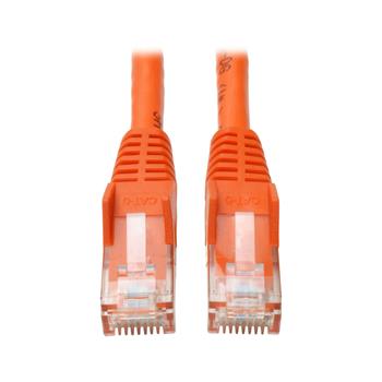 Tripp Lite by Eaton Cat6 Gigabit Snagless Molded UTP Ethernet Cable, RJ45 M/M, Orange, 10&#39; (3.05 m)