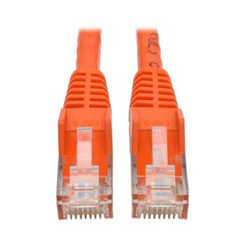 Tripp Lite by Eaton Cat6 Gigabit Snagless Molded UTP Ethernet Cable, RJ45 M/M, Orange, 15&#39;