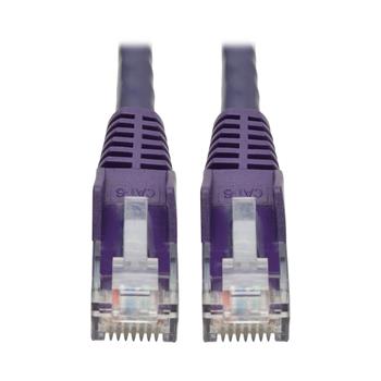 Tripp Lite by Eaton Cat6 Gigabit Snagless Molded UTP Ethernet Cable, RJ45 M/M, Purple, 20&#39;