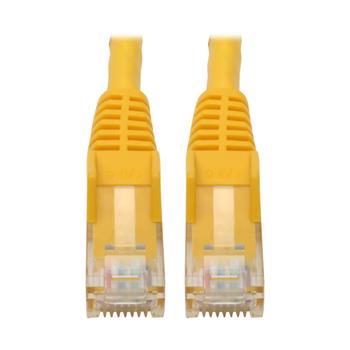 Tripp Lite by Eaton Cat6 Gigabit Snagless Molded UTP Ethernet Cable, RJ45 M/M, Yellow, 6&quot;
