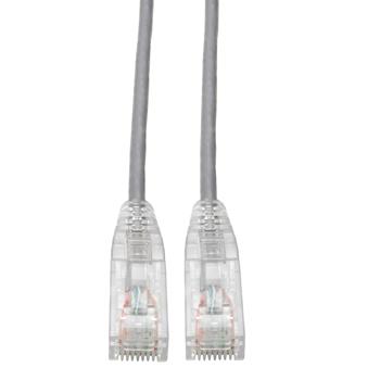 Tripp Lite by Eaton Cat6 Gigabit Snagless Slim UTP Ethernet Cable, RJ45 M/M, Gray, 1&#39;