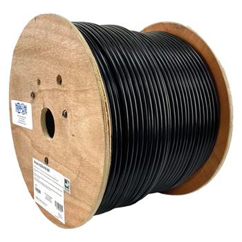 Tripp Lite by Eaton Cat6/Cat6e 600 MHz Solid-Core Direct-Burial Outdoor-Rated UTP Bulk Ethernet Cable, 1,000 ft. (304.8 m), Black