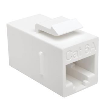 Tripp Lite by Eaton Cat6a Straight-Through Modular In-Line Snap-In Coupler, RJ45 F/F, TAA