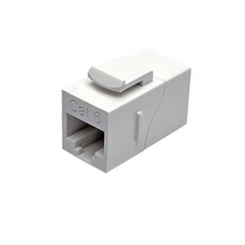 Tripp Lite by Eaton Cat6 Straight-Through Modular In-Line Snap-In Coupler, RJ45 F/F, White, TAA