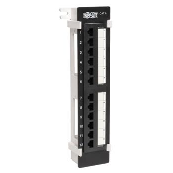 Tripp Lite by Eaton 12-Port Cat6/Cat5 Wall-Mount Vertical 110 Patch Panel, TAA