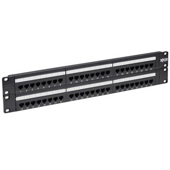 Tripp Lite by Eaton 48-Port 2U Rackmount Cat6/Cat5 110 Patch Panel, 568B, RJ45 Ethernet, TAA