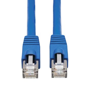 Tripp Lite by Eaton Cat6a 10G-Certified Snagless F/UTP Ethernet Cable, RJ45 M/M, PoE, CMR-LP, Blue, 50&#39;
