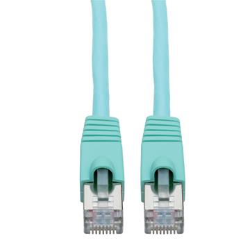 Tripp Lite by Eaton Cat6a 10G-Certified Snagless Shielded STP Ethernet Cable, RJ45 M/M, PoE, Aqua, 25&#39;