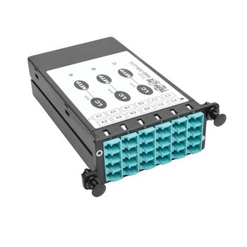 Tripp Lite by Eaton 40/100Gb Breakout Cassette, 40Gb to 4 x 10Gb, 100Gb to 4 x 25Gb (x3) 8-Fiber OM4 MTP/MPO Male with Pins to (x12) LC Duplex, Type-B Polarity