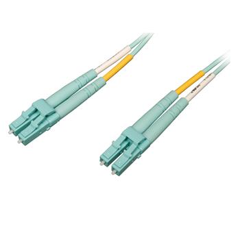 Tripp Lite by Eaton 100G Duplex Multimode 50/125 OM4 LSZH Fiber Optic Cable, LC/LC, Aqua, 20 m