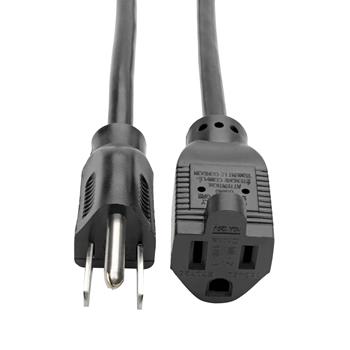 Tripp Lite Power Extension Cord, NEMA 5-15P to NEMA 5-15R - 10A, 120V, 18 AWG, 25 ft., Black