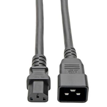 Tripp Lite by Eaton C20 to C13 Power Cord for Computer - Heavy-Duty, 15A, 100-250V, 14 AWG, 7 ft, Black