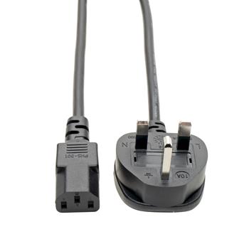 Tripp Lite by Eaton UK Computer Power Cord, BS1363 to C13 - 10A, 250V, 18 AWG, 6 ft. (1.83 m), Black