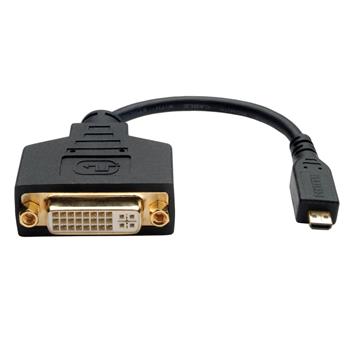 Tripp Lite by Eaton Micro HDMI (Type D) To DVI-D Adapter, M/F, 6&quot;