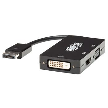 Tripp Lite by Eaton DisplayPort to VGA/DVI/HDMI All-in-One Converter Adapter, 4K 60 Hz HDMI, DP 1.2