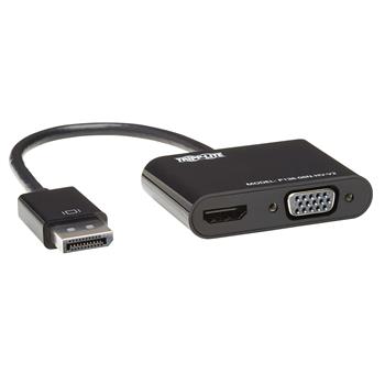 Tripp Lite by Eaton DisplayPort To VGA/HDMI All-in-One Converter Adapter, DP ver 1.2, 4K 30 Hz HDMI