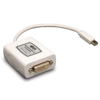 Tripp Lite by Eaton Keyspan Mini DisplayPort To DVI Adapter, Video Converter For Mac/PC, White, M/F, 6&quot;