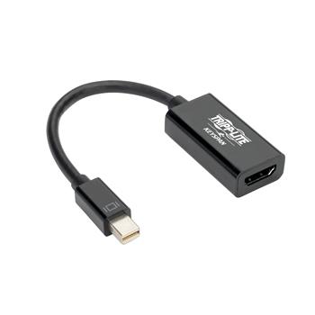 Tripp Lite by Eaton Keyspan Mini DisplayPort To HDMI Active Adapter/Video Converter, M/F, 4K 60 Hz, DP 1.2, HDCP 2.2, Black, 6&quot;