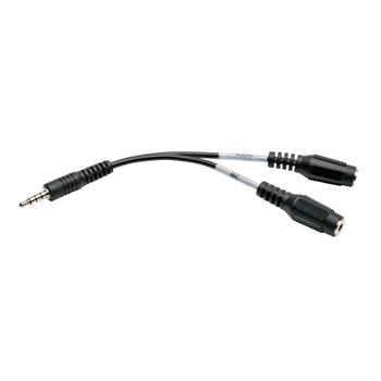 Tripp Lite by Eaton 3.5 mm 3-Position To 3.5 mm 4-Position Audio Headset Splitter Adapter Cable, 6&quot;