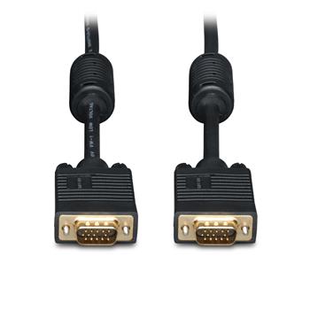 Tripp Lite by Eaton VGA Coax Monitor Cables, 6 ft, Black, HD15 Male; HD15 Male