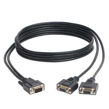 Tripp Lite by Eaton High Resolution VGA Monitor Y Splitter Cable, HD15 M To 2x HD15 F, 6&#39;