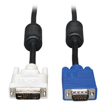 Tripp Lite by Eaton DVI To VGA High-Resolution Adapter Cable With RGB Coaxial, DVI-A To HD15 M/M, 3&#39;
