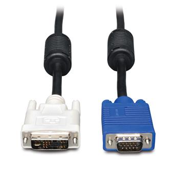 Tripp Lite by Eaton DVI To VGA High-Resolution Adapter Cable With RGB Coaxial, DVI-A To HD15 M/M, 6&#39;