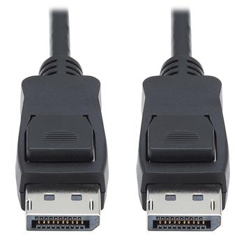 Tripp Lite by Eaton DisplayPort 1.4 Cable, M/M, UHD 8K, HDR, 4:2:0, HDCP 2.2, Latching Connectors, Black, 1&#39;