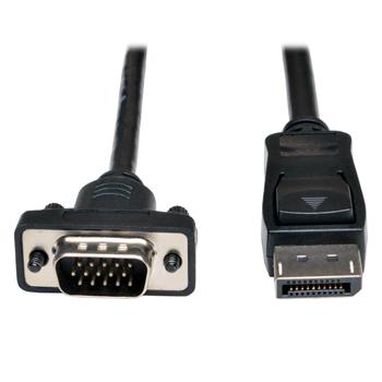 Tripp Lite by Eaton DisplayPort 1.2 To VGA Active Adapter Cable, DP With Latches To HD15 M/M, 6&#39;