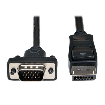 Tripp Lite 6ft DisplayPort to VGA Cable Latches to HD15 Adapter M/M