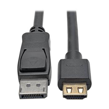 Tripp Lite by Eaton DisplayPort 1.2 To HDMI Active Adapter Cable, M/M, 4K 60 Hz, Gripping HDMI Plug, HDCP 2.2, 6&#39;