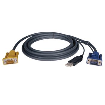 Tripp Lite by Eaton USB 2-in-1 Cable Kit for NetDirector KVM Switch B020-Series and KVM B022-Series, 19&#39;