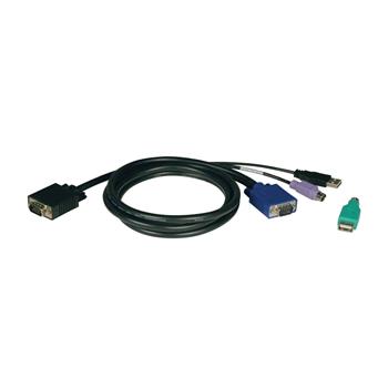 Tripp Lite by Eaton USB/PS2 Combo Cable Kit for NetController KVM Switches B040-Series and B042-Series, 10&#39;
