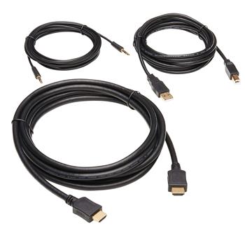Tripp Lite by Eaton HDMI KVM Cable Kit, 4K HDMI, USB 2.0, 3.5 mm Audio (M/M), 10 ft, Black