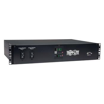 Tripp Lite by Eaton 5.8kW Single-Phase Metered Automatic Transfer Switch PDU, Two 200-240V L6-30P Inputs, 2U, TAA