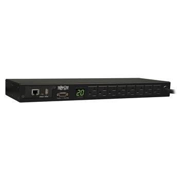 Tripp Lite by Eaton 1.9kW Single-Phase Monitored PDU, LX Platform Interface, 120V Outlets, L5-20P/5-20P Adapter, 12 ft Cord