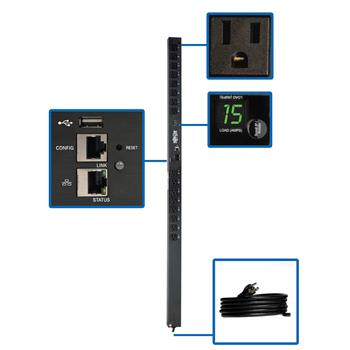 Tripp Lite by Eaton 1.4kW Single-Phase Switched PDU with LX Platform Interface, 120V Outlets, 10 ft Cord with 5-15P, TAA