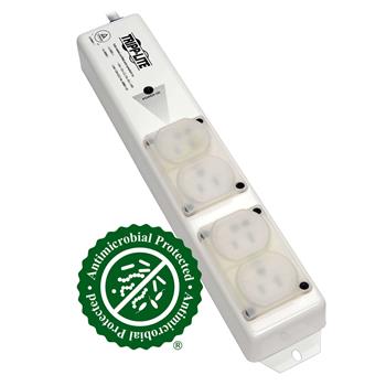 Tripp Lite by Eaton For Patient-Care Vicinity–UL 60601-1 Medical-Grade Power Strip; 4 15A Hospital-Grade Outlets, Safety Covers, 6 ft. Cord