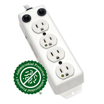 Tripp Lite For Patient-Care Vicinity – UL 1363A Medical-Grade Power Strip, 4 15A Hospital-Grade Outlets, Safety Covers, 7 ft. Cord