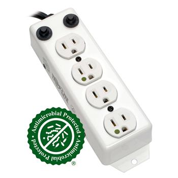 Tripp Lite by Eaton Medical-Grade Power Strip for Patient Care Areas, 4 Outlets, 10 ft Cord, White