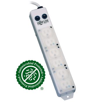 Tripp Lite by Eaton For Patient-Care Vicinity - UL 1363A Medical-Grade Power Strip, 6 15A Hospital-Grade Outlets, Safety Covers, 7 ft. Cord