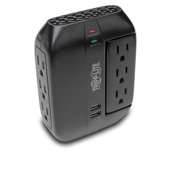 Tripp Lite by Eaton Protect It! 6-Outlet Surge Protector with 3 Rotatable Outlets, 1200 Joules, 2 USB Ports