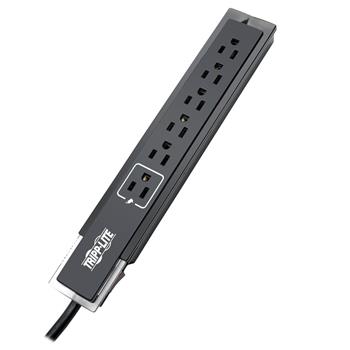 Tripp Lite by Eaton Protect It! 6-Outlet Surge Protector, Right-Angle Plug, 1440 Joules, 6 ft Cord, Black