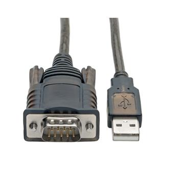 Tripp Lite by Eaton RS232 To USB Adapter Cable With COM Retention, USB-A To DB9 M/M, FTDI, 5&#39;